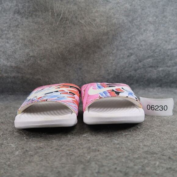 Nike Shoes Womens 6 Sandal Slide Benassi Print Logo Colorful Comfort Casual Flat - Picture 4 of 13
